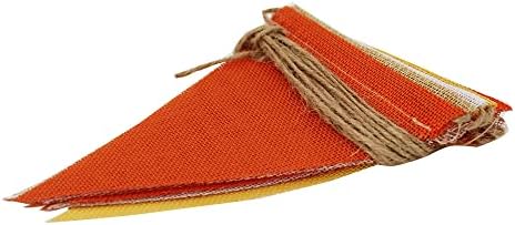 2set narandžasto oponašane konjane za zastavice --36 komada Višebojna tkanina trokuta za zastaru i festival vjenčani učionice viseći
