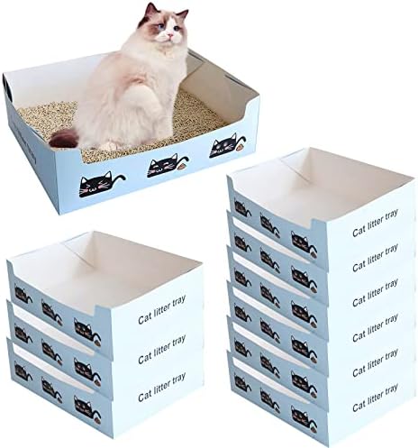 10 pakovanja jednokratnih kutija za otpatke sklopive vodootporne posude za putne otpatke prijenosni kartonski Liner za mačke male
