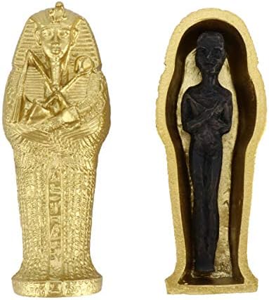 Hemoton Egipatski sarkofagus kutija kralj Tutankhamun FARAOH Sarcophagus lijes sa mammy figurinom set TOMBSTENI Povijesna skulptura