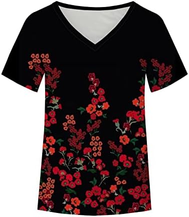 Odjeća modna pamučna s kratkim rukavima pamuk V izrez GRAFIC TOW majica za dame doručak majica Jesen Ljetni ženski A5 A5