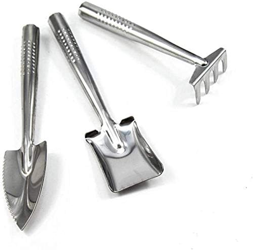 XJXJ Kućni vanjski baštenski alati od nehrđajućeg čelika Vrtna lopatica trodijelni mali alati za sadnju Set za sadnju u saksiji baštenski