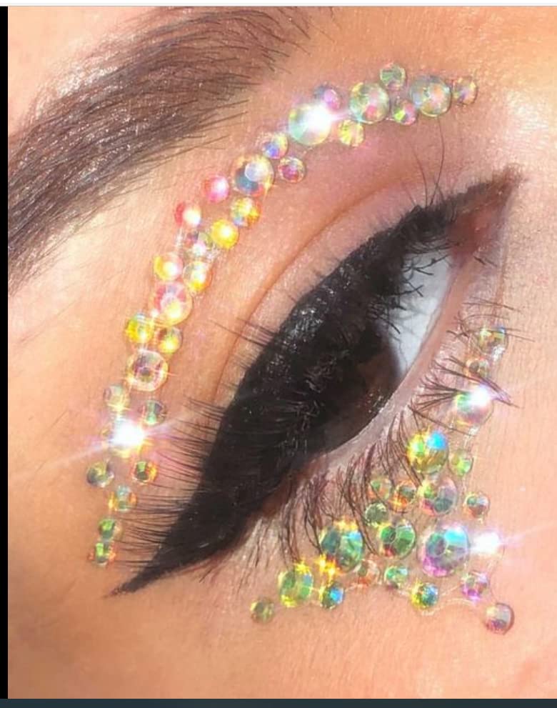 Meredmore 8sets Festival Lice nakit naljepnice Kristalno tijelo Jewels Glitter Rave Face Gems Rhinestones - Telo oka | Gems | Naljepnice