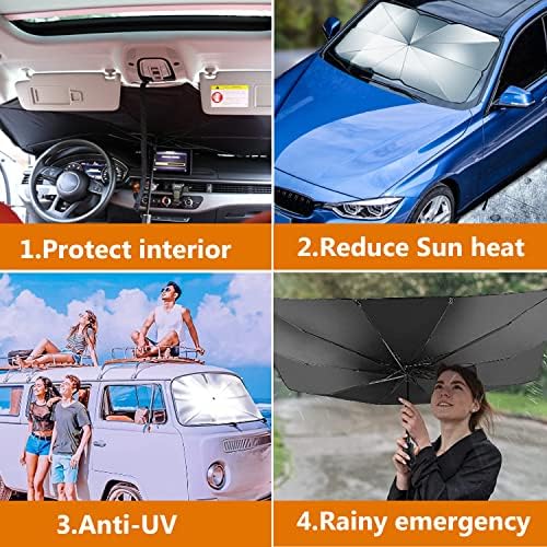 VENVEAL CAR WINDSHILD suncobran suncobran, sklopivi vjetrobransko staklo za sunčanje pokrivač u VV blok zaštita držite hladnim suncobranom