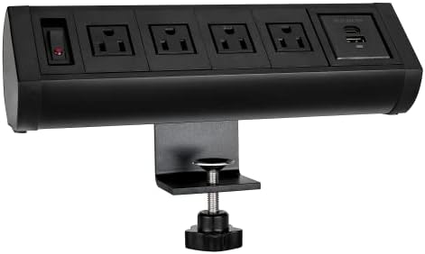 Proširenje napajanja sa USB A / C radnom površinom montiranom napajanjem sa 4 izlaza USB tip-c Brzi port za punjenje, 4,9 ft. Produžni