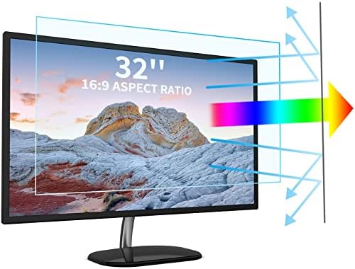 32 inčni zaštitnik TV ekrana za standardni ili zakrivljeni Monitor, zaštita očiju protiv plavog svjetla & amp; zaštita ekrana protiv