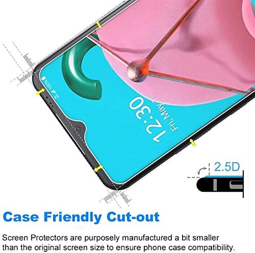 TANTEK [3-Paket zaštitnik ekrana za LG K51,Q51,6.5-inčni,kaljeno staklo Film,Ultra Clear,protiv ogrebotina,Bubble Free, Case Friendly