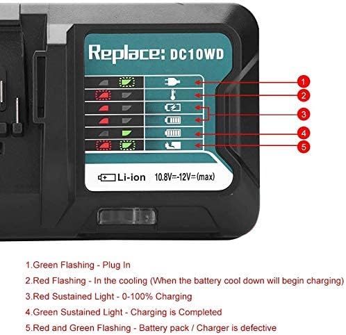 Weuchsol zamjena DC10WD za makita punjač baterije 10.8V 12V DC10WD DC10SB DC10WC BL1015 BL1016 BL1021B BL1041B Brzi punjač