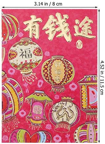 BESTOJARSKE kineske crvene koverte 48 kom 2021 kineska Nova Godina crvene koverte Kineski Volovski godina srećni novčani džepovi Hongbao