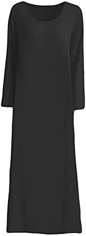 Crne haljine za djeveruše duge, haljina Svetog Patrika za ženske tunike vjenčanje elegantna haljina tunike dugih rukava