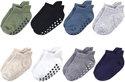 Dodir po prirodi dječaci organski pamuk sa ne-klizačem za pad otpornosti Ležerne čarape, čvrsto plavo crno, 6-12 mjeseci