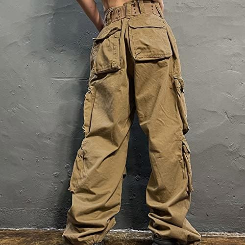 Zdfer Womens Baggy Cargo hlače HIP Hop Joggers Duksevi za punjenje Jeseni ležerne hladne pantalone sa džepom