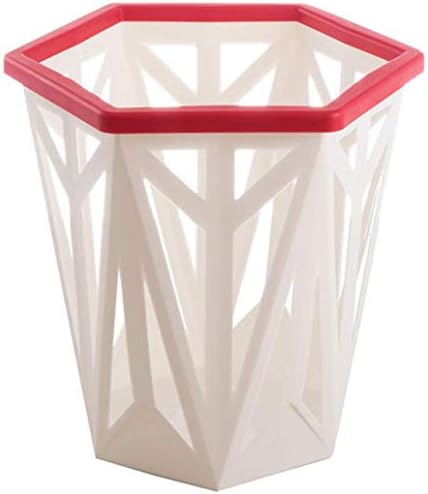 Lxdzxy kanta za smeće,preklopna plastična kanta za smeće, izgleda atraktivno ulošci Plastična unutrašnja Kanta-crvena, bijela
