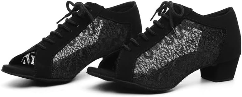 AOQUNFS žene Latinska balon plesna cipela čipke Moderna salsa praksa plesne cipele, model WP221