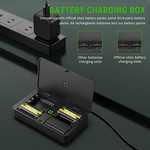 Noiposi kontroler punjiva baterija za Xbox One i Xbox serije X / s, 2 paketa 2600 mAh Xbox One kontroler baterija sa punjačem Set