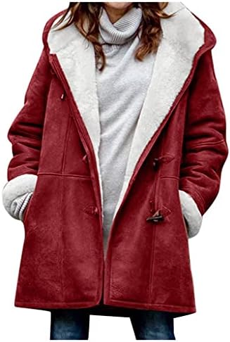 Ženski zimski kaputi, ženska jakna od runa od trapera od trapera zimska dugme niz gornju odjeću