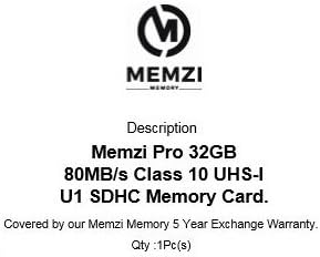 MEMZI PRO 32GB Klasa 10 80MB/s SDHC memorijska kartica za Fujifilm FinePix F665EXR, F660EXR, F605EXR, F600EXR, F550EXR, F505EXR, F500exr