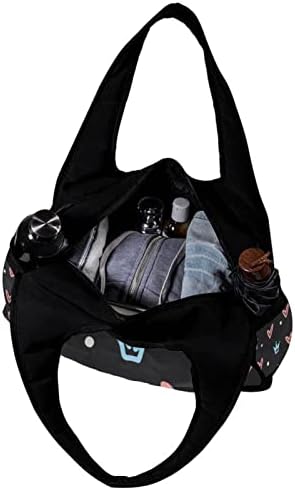Princess Crown Grey Heart Travel Duffel Bag Sports Bag Torba za vikend Noćenje Top za žene Muškarci