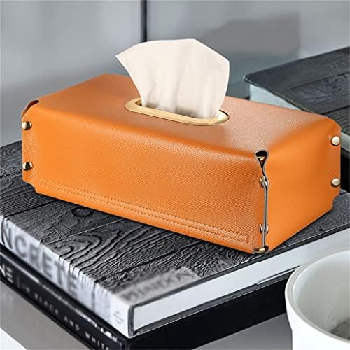 LLLY kutija za tkivo evropskog dizajna sa narandžastom kožnom kutijom za fioke spavaća soba kutija za dekoraciju automobila
