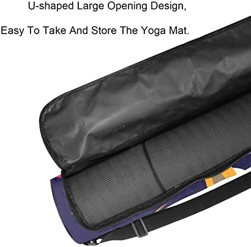 Cartoon Space Planet Rocket Yoga Mat torbe s punim patentnim zatvaračem Yoga Carry Bag za žene i muškarce, nosač prostirke za vježbu
