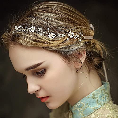 Vintage Bridal Hair Vine pletenice trake za glavu Rhinestone kopče za kosu cvijeće vjenčani komadi za kosu kristalni Headpiece vjenčani