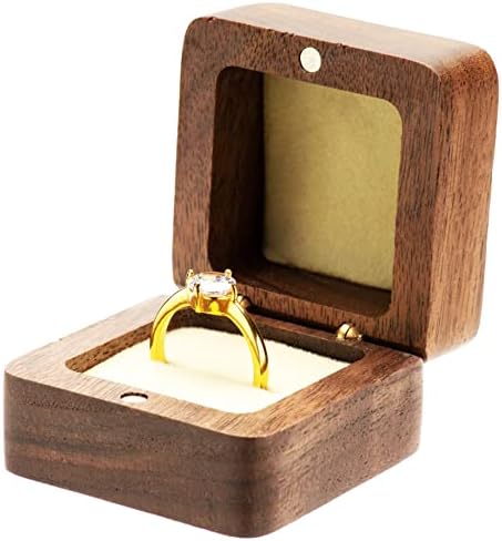 COSISO starinski drveni zaručnički prsten Poklon kutija kutija za odlaganje nakita za rođendan prijedloga