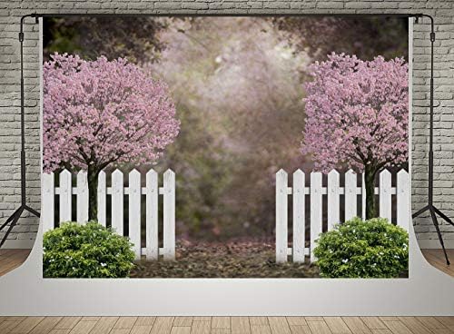 Kate 10x10ft Spring Scenic Garden Photography pozadine Pink Flowers drvo ograda Fantasy pozadine Photo Baby tuš djeca portret pozadina