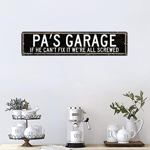 Personalizirana garaža PA ako ga ne može popraviti, svi si sjebani ulični znak Vintage otac dnevno drveni znakovi zidne ukrase za