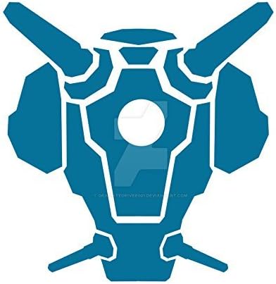 Macross Anime Robotech TV Series 5,5 visoki Zentriedi Battle Pod silhouette Custom Die Cut Decal - plava boja