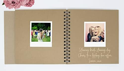 Mod la Vie Rustikalna Knjiga gostiju za Polaroidne slike, Instax vjenčanje, svadbeni tuš rustikalni, 8.5 'x 8.5', 90 Kraft Pgs, foto