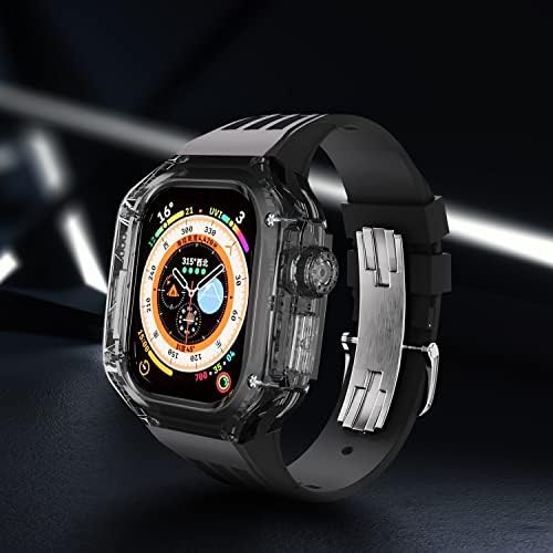 NIBYQ 49mm Modifikacijski komplet Case za Apple Watch 49mm Silikonski remen Transparentno Case Sport za iWatch seriju ultra 8