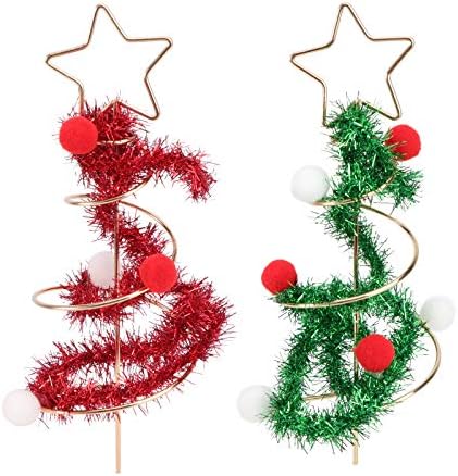 Soimiss 2pcs Exquisite Xmas Thate Topper Iron Art Torta ukras za pečenje