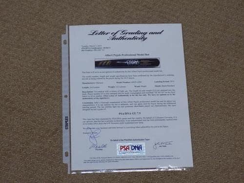 Albert Pujols Igra Polovna potpisana šipka 2015 Anaheim Angels Cardinals PSA GU 7.5 - Igra Polovni MLB palice