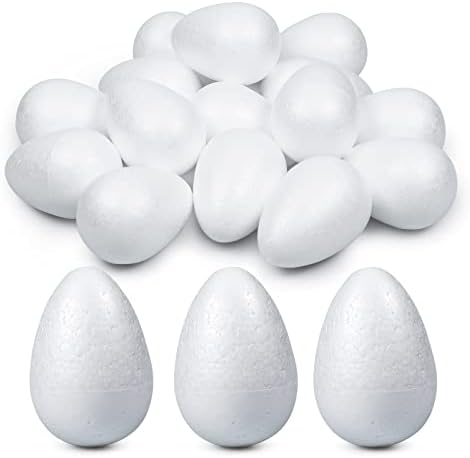 Pena jaja za zanat, 15-komadna pjena za prljavštinu za diy ukrašavanje, obrtna uskršnja jaja za kućni dekor, 4,72 x 3,15 inča