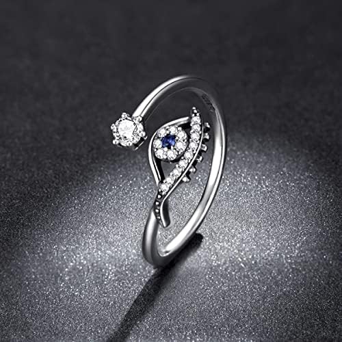 BISAER Snake Ring podesivi prstenovi životinjski prstenovi Dainty Rose Wing Airplane Ring poklon za žene djevojke 925 Sterling Silver