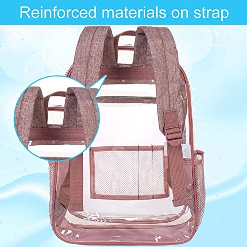 AGSDON Clear ruksak, prozirna torba za teške uslove rada, prozirni PVC ruksaci za žene i muškarce