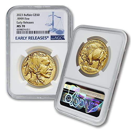 2023 1 oz Gold Buffalo Coin MS-70 24K 50 NGC MS70