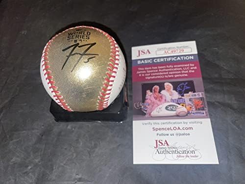 Freddie Freeman potpisao je službeno 2021 svjetski serija bejzbol zlata Braves JSA 2 - autogramirani bejzbol