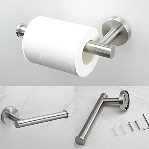 Vanloory set hardvera za kupatilo-set od 4 komada uključen držač toaletnog papira+prsten za peškire+2 kuke za peškir/ogrtač, sve od