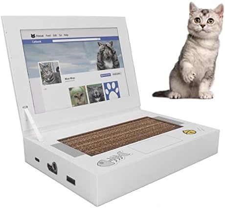 Mačka ogrebotina ploča, Laptop oblik mačka ogrebotina ploča brušenje noktiju igračka valoviti papir mačka grebanje Pad mačka igranje