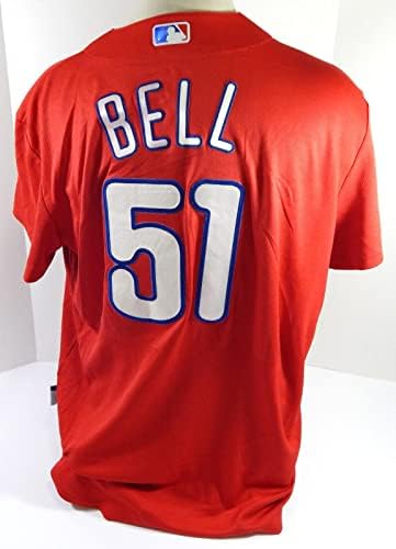 Philadelphia Phillies Bell 51 Igra Rabljena Crveni dres Ex St BP DP43709 - Igra Polovni MLB dresovi