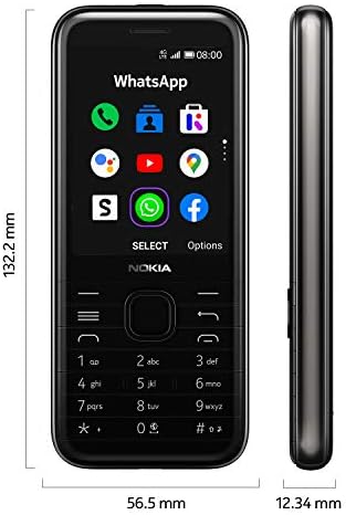 Nokia 8000 Single-SIM 4GB ROM + 512GB Tvornica RAM-a otključana 4G / LTE mobitel - međunarodna verzija