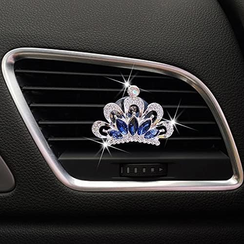 Maxtech Crystal Crown Car Clip, Crown Diamond Car Klima Outlet Clip Rhinestone Auto udruženje Uređivača Bling Auto pribor za žene