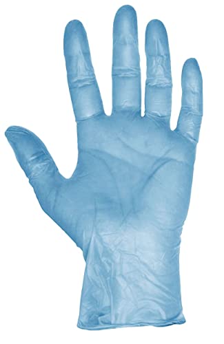 Plave jednokratne vinilne rukavice, Stauffer odbrana, bez praha, 10 duga manžetna, teška & amp; jaka - srednja