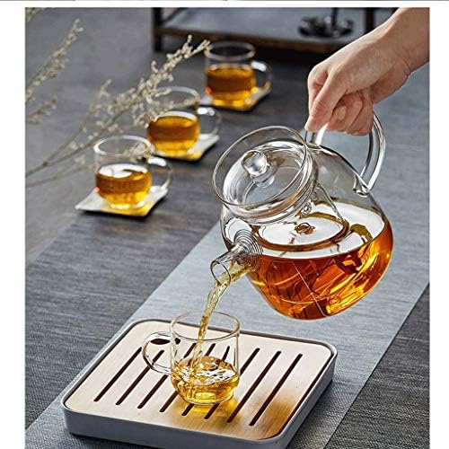 Chaidengzi stakleni čaj set elegantne čaše debele kućne kancelarijske čajeve otporna na tejnu čaj sa filtriranim čajem čaša otpornim