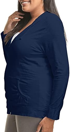 Samo moja veličina ženska dukserica, plus veličine Slub dres punog zip hoodie, ženska majica, JMS zip-up za žene