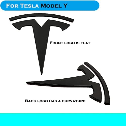 Yhcdsea Car Original Logo 3D značka za zamjenu za zamjenu za Tesla Model Y prednja strana prtljažnik T Logo Zamijeni amblem Pribor