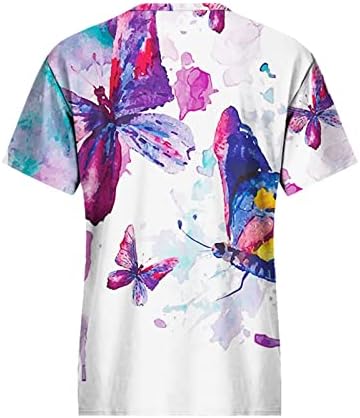 3D zmajeve košulje za žene, teen djevojke labava bluza s labavim ljetnim casual proljetnim vrhovima V izrez kratki rukav slatki tinejdžeri