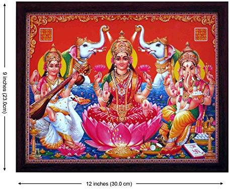 HANDicraft Store Lakshmi, Ganesha i Saraswati, elegantna i dekorska kombinacija tiska za dom i ured i poklon i povoljnu svrhu, mora