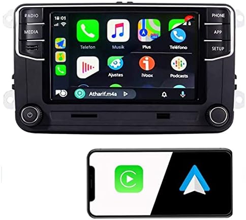 Scumaxcon Car Stereo Carplay Android Auto MIB2 RCD360 PRO Bluetooth RVC USB 6.5 Touchscreen AV AHD 720p 170 ° Širok prikaz