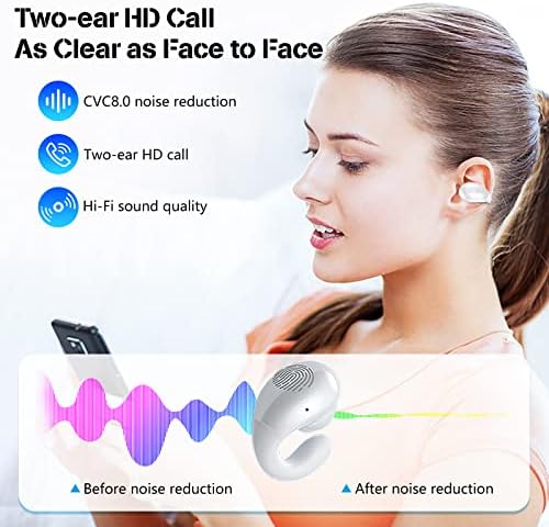 Ytcykj slušalice za kosti kosti, otvorene slušalice za uši za Windows Android iPhone, bežične ušive vodootporne slušalice za trčanje